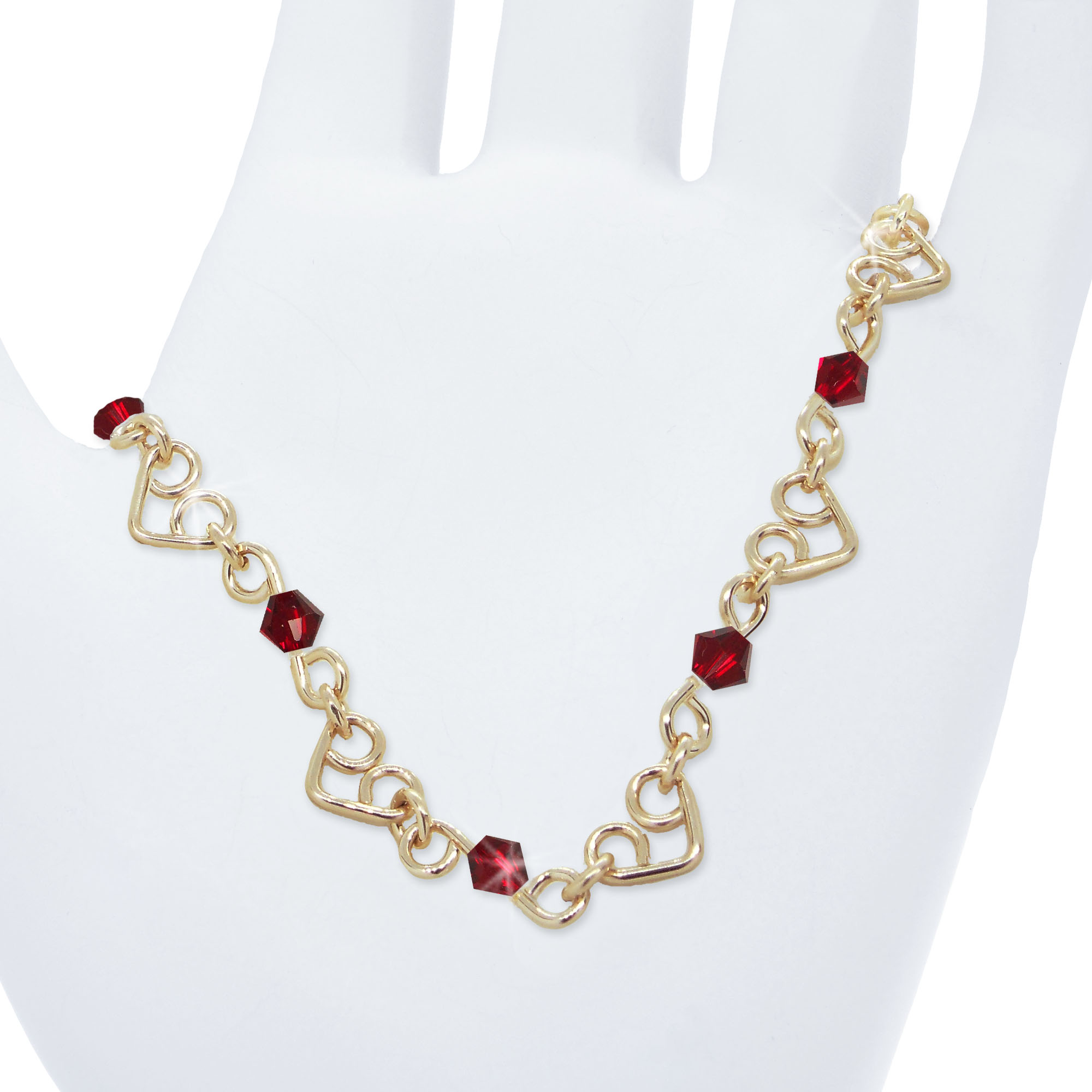 14kt Gold Filled Bracelet with Swarovski Siam Crystals